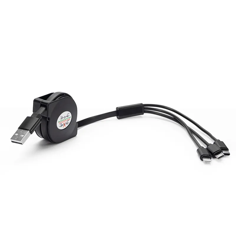 Cabo USB Retrátil 3 em 