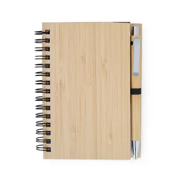 Caderno de Bambu com Caneta