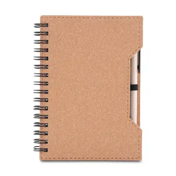 Caderno de Papelão com Caneta