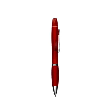 Caneta Plástica com Marca-Texto