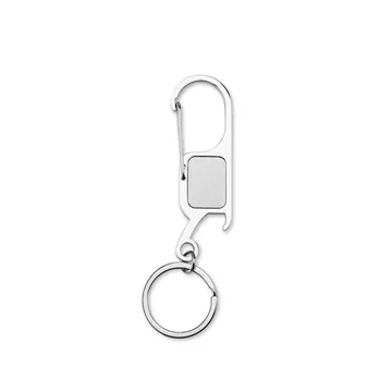 Chaveiro Metal com Mosquetão e Abridor