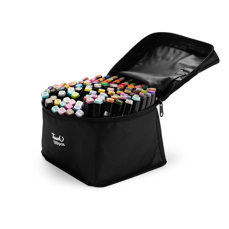 Kit Canetas Marcadoras Pontas Duplas com 120 Cores