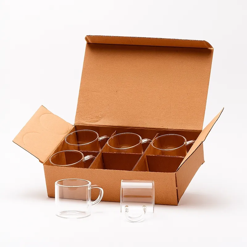 Kit Xícaras de Vidro Borossilicato 100ml 6 Peças
