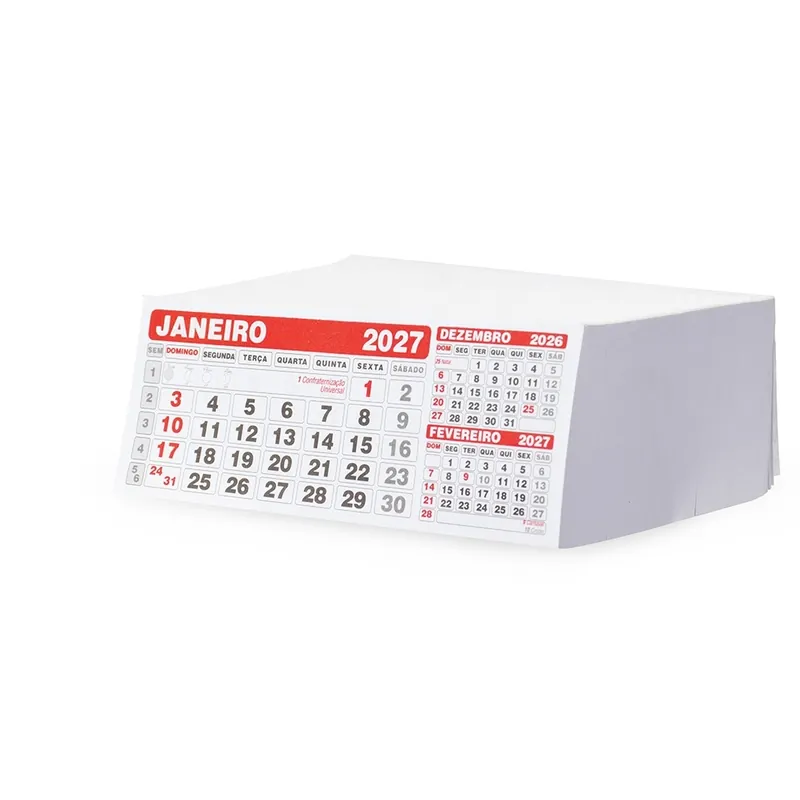 Refil Calendário de Mesa 4,5 x 11,8cm